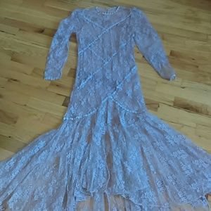 Vintage sheer lace dress.